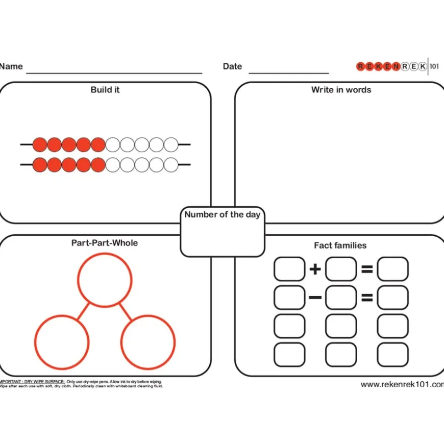 Rekenrek Practice Charts Early Number Sense Bundle