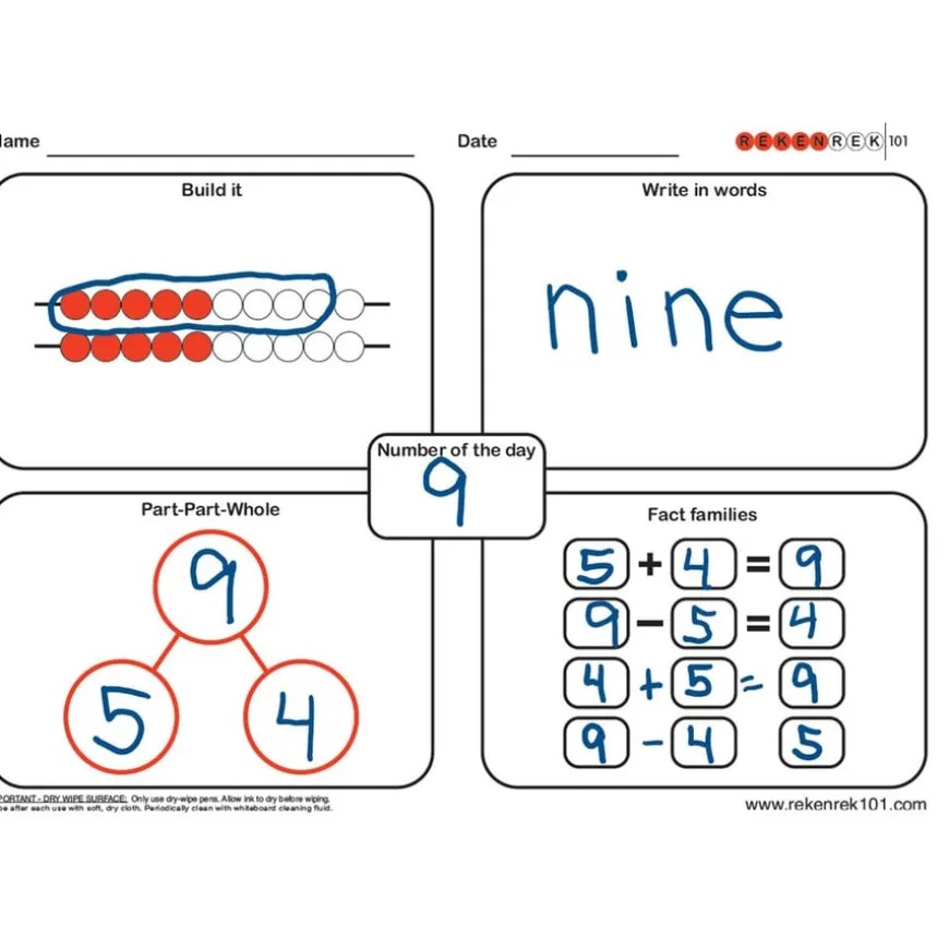 Rekenrek Practice Charts Early Number Sense Bundle