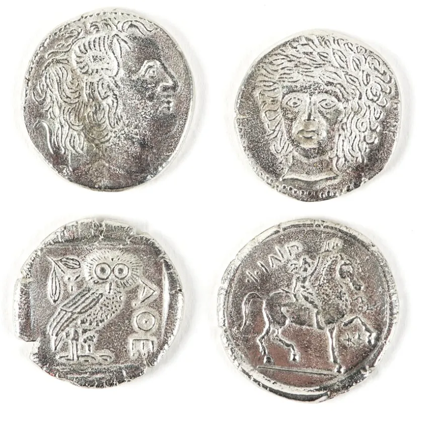 Replica Ancient Greek Coins 4pk