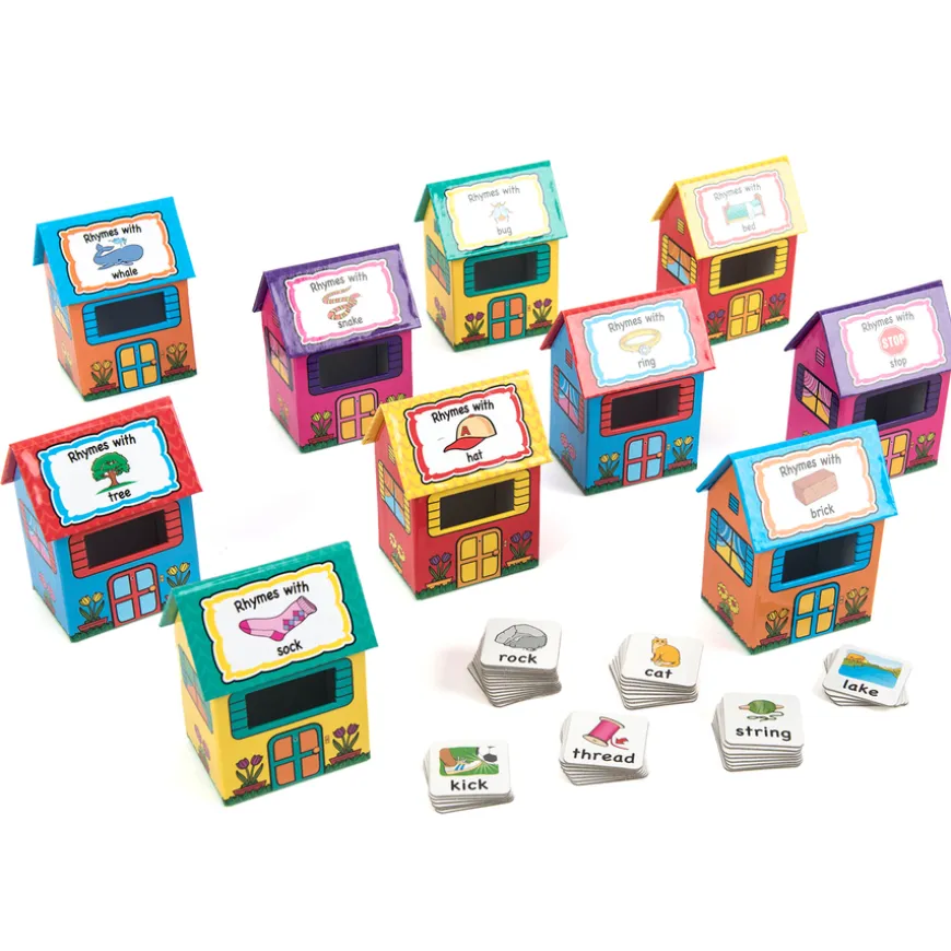 Rhyme Houses Sorting and Posting Game 60pcs
