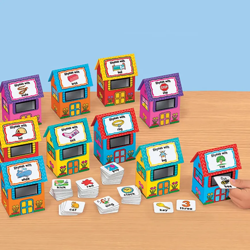 Rhyme Houses Sorting and Posting Game 60pcs