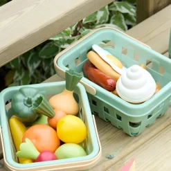 Role Play Cash Register, Baskets & Food Shopping Bundle