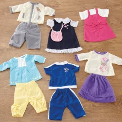 Role Play Doll's Dressing Up Clothes 6pk