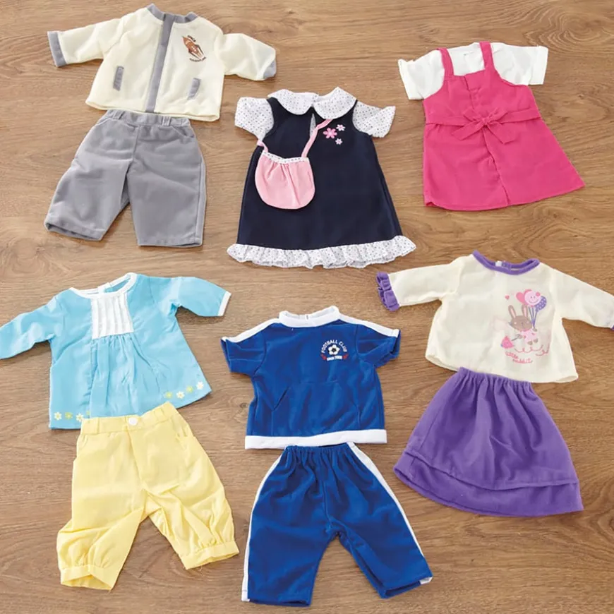 Role Play Doll's Dressing Up Clothes 6pk