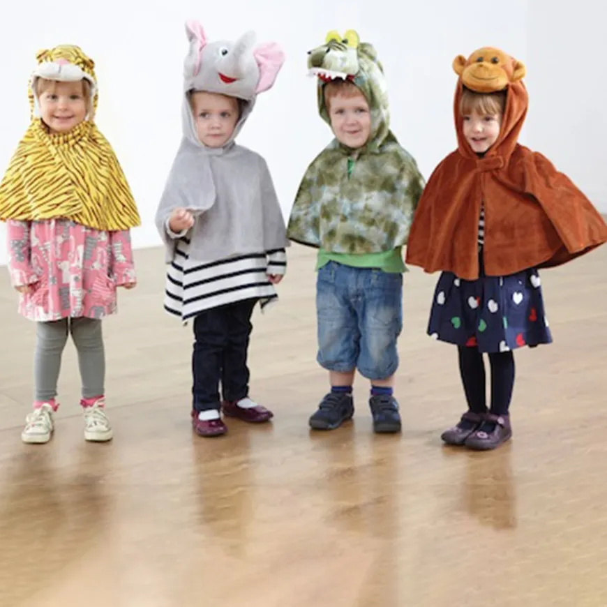 Role Play Dressing Up Animal Capes 4pk