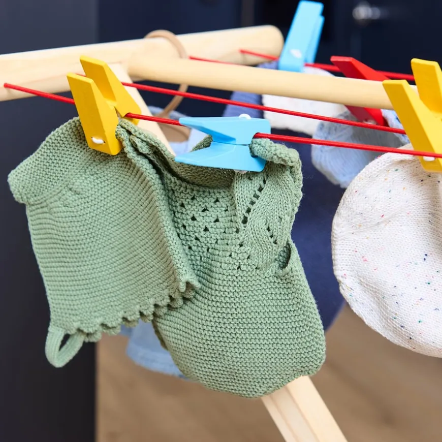 Role Play Home Corner Wooden Laundry Accessories