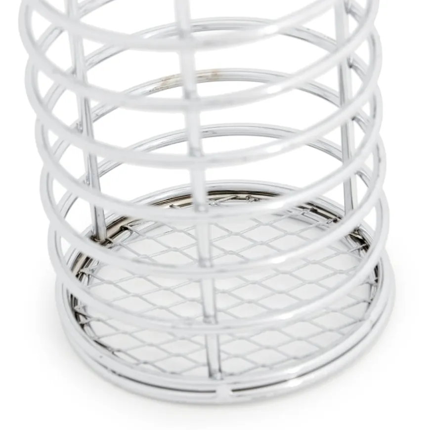 Role Play Kitchen Metal Utensil Storage Pot & Utensils