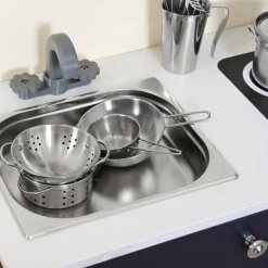Role Play Kitchen Stainless Steel Cookware Set