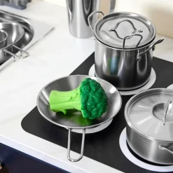 Role Play Kitchen Stainless Steel Cookware Set