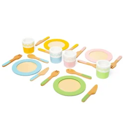 Role Play Pastel & Wooden Dinnerware Set 20pcs