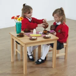 Role Play Wooden Table and Chairs