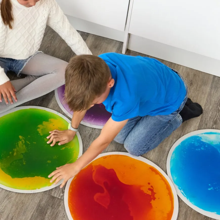 Round Liquid Floor Tiles 4pk