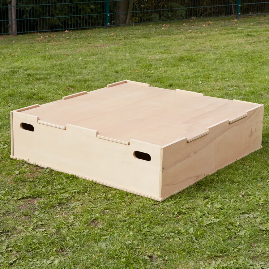 Sandpit with Stage Lid H40 x W100 x L100cm