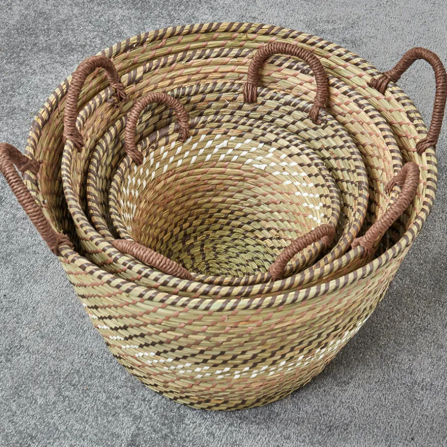 Seagrass Baskets 4pk Brown
