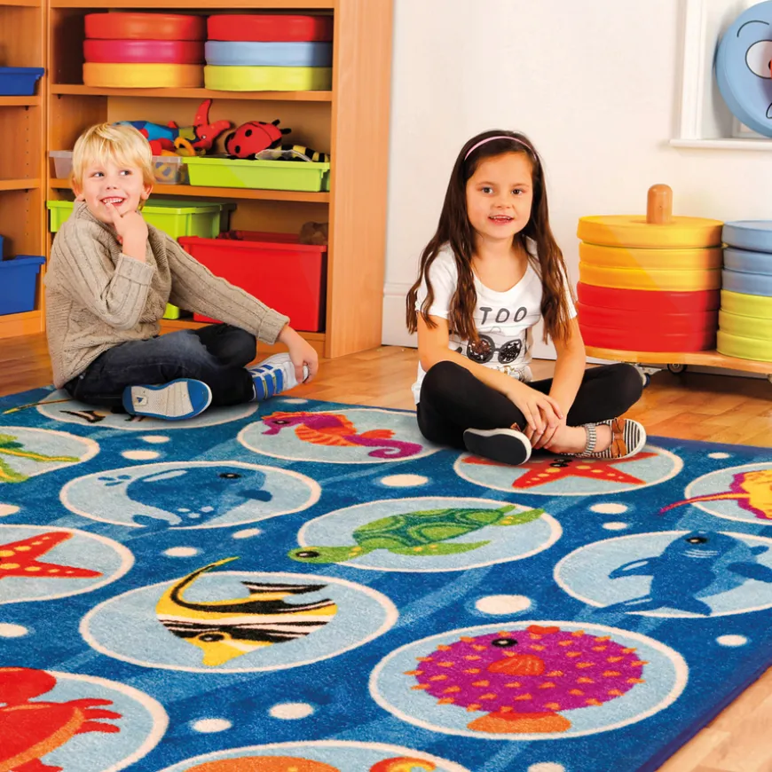 Sea Life Rectangular Carpet 3m X 2m