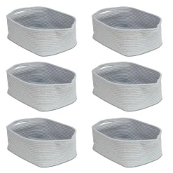 Shallow Rope Baskets Pack of 6