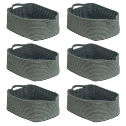Shallow Rope Baskets Pack of 6