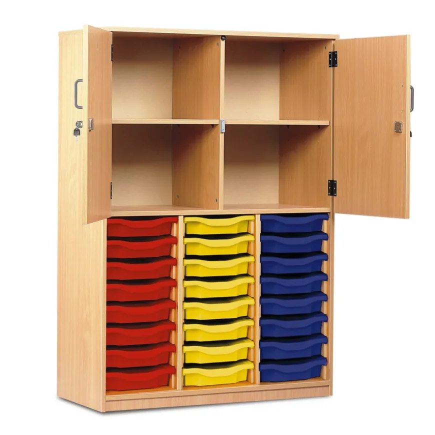 Shallow Trays and Cupboard Combination Unit