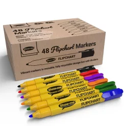 Show-me Flipchart Markers Assorted 48pk