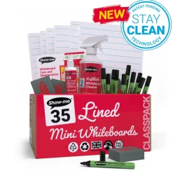 Show-me® Original A4 Lined Whiteboards Class Kit Pack