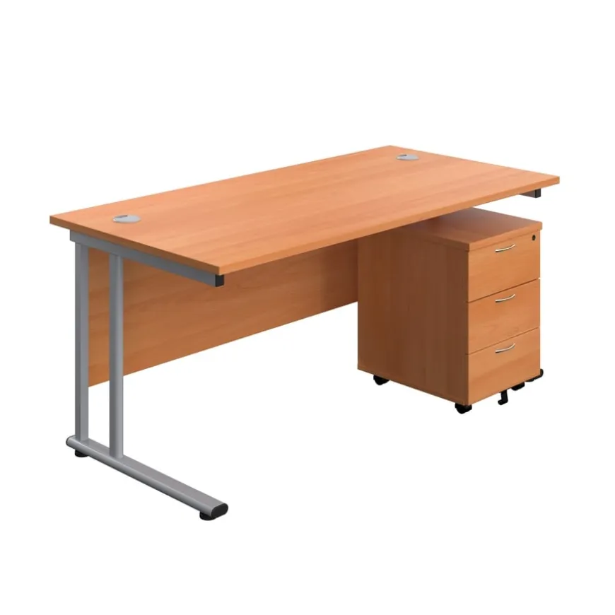 Single Pedestal and Desk Bundle Deal