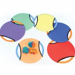 Six Colour Bounce Paddle Rings & Balls
