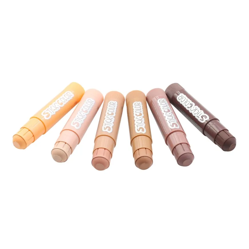 Skin Tones Paint Sticks Assorted Colours 6pk