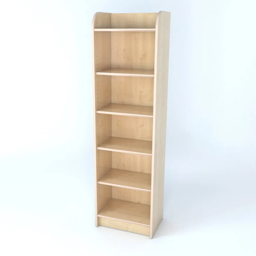 Slimline Library Bookcase In Maple