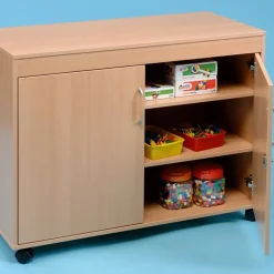 Small Beech Storage Cupboard H805 x W465 x L1010mm