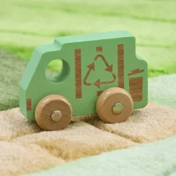 Small World Rainbow Wooden Community Vehicles Set 12pk