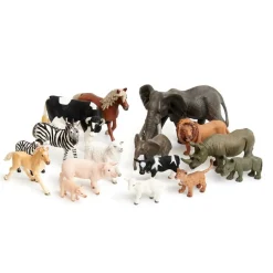 Small World Wild & Farm Animals & Young Set 16pcs