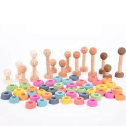 Small World Wooden Figures Rainbow Community People 15pk