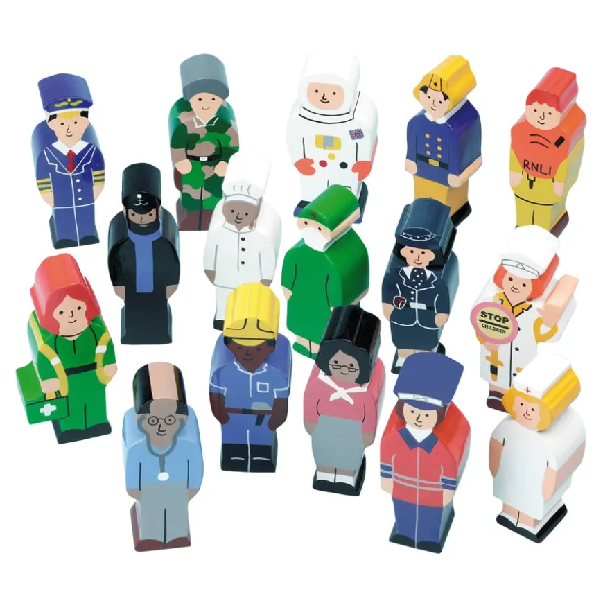 Small World Wooden Occupations Character Set 16pcs