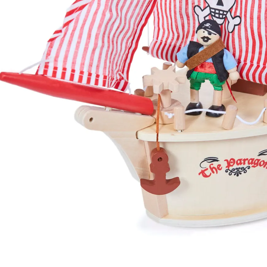 Small World Wooden Pirate Ship 25pcs