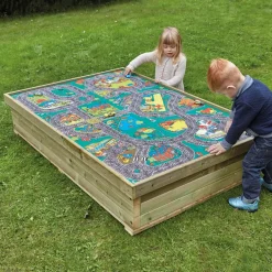 Small World Wooden Sandbox H320 x W1550 x D1500mm