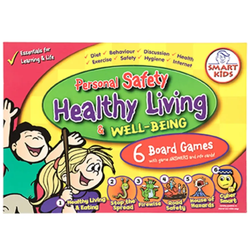 Smart Kids Personal Safety & Well-Being Board Games 6pk