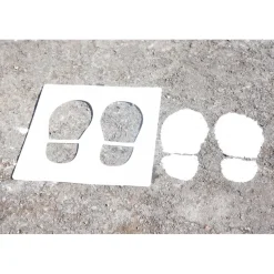 Social Distancing Playground Footprint Stencils 10pk