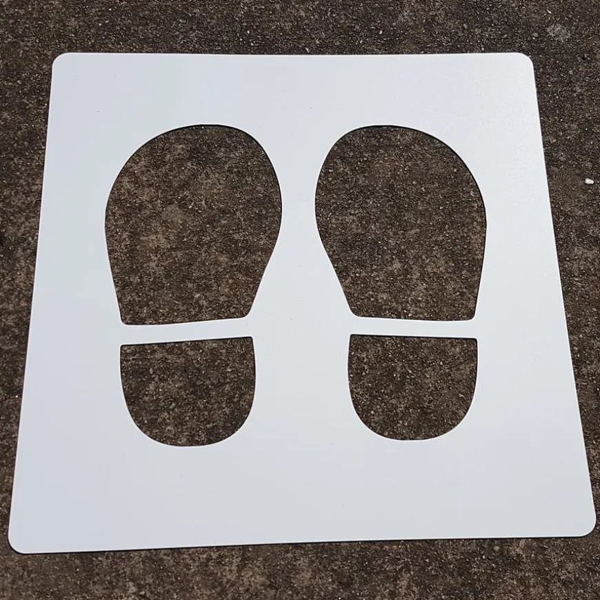Social Distancing Playground Footprint Stencils 10pk