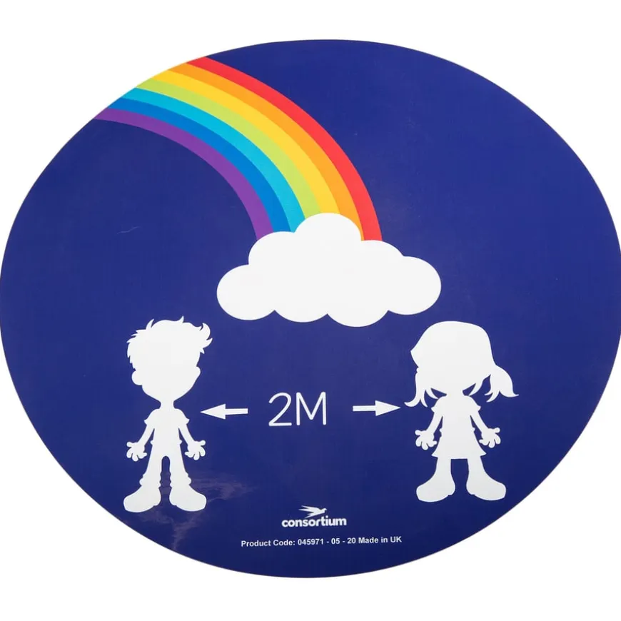Social Distancing Round Floor Stickers