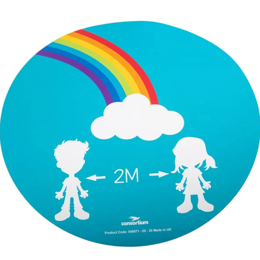 Social Distancing Round Floor Stickers