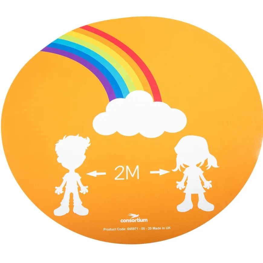 Social Distancing Round Floor Stickers
