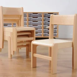 Solid Beech Circular Table & Chairs Set