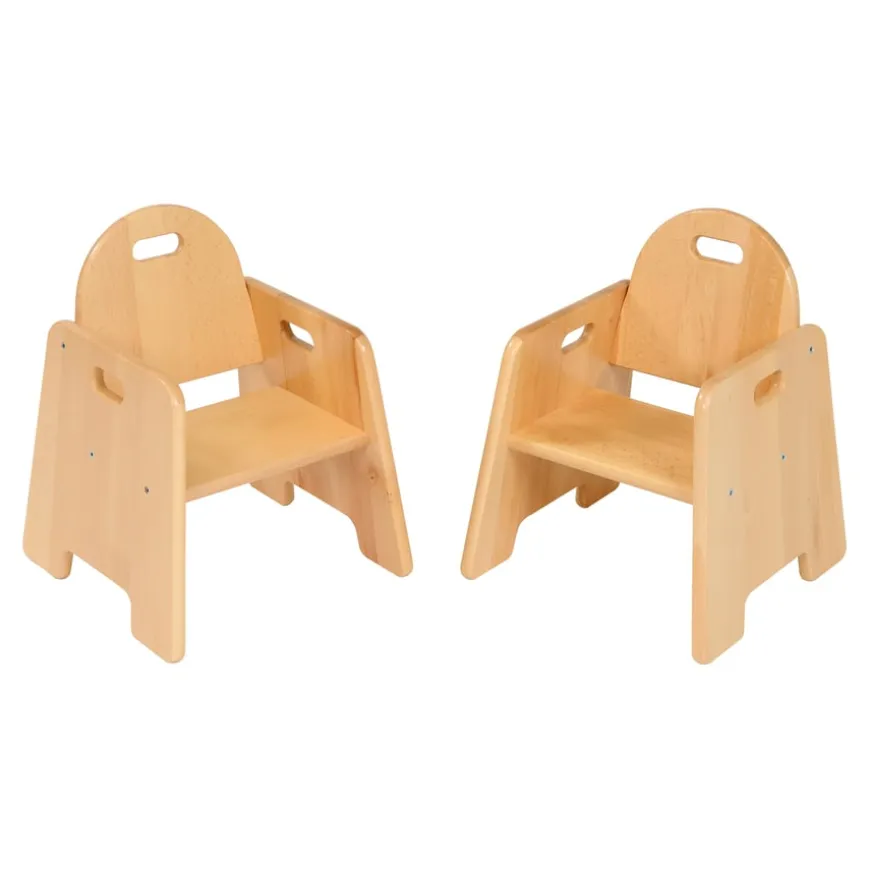 Solid Beech Infant Chairs Seat height 200mm 2pk