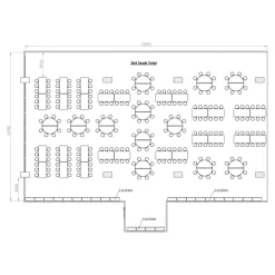Spaceright 16 Seater Rectangular Folding Tables