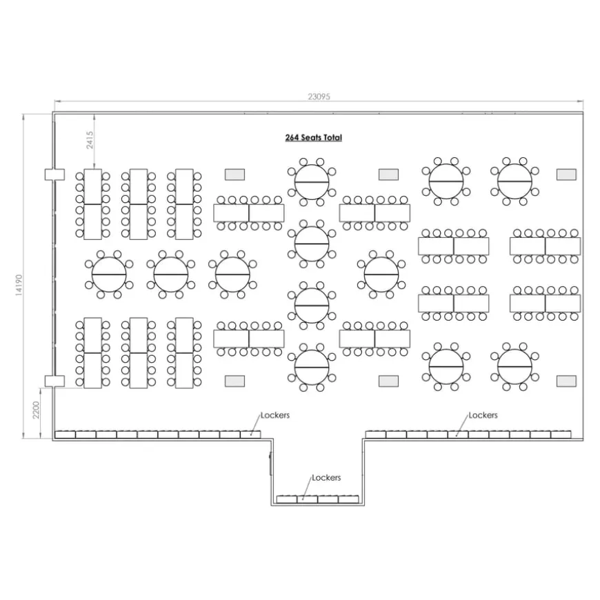 Spaceright 16 Seater Rectangular Folding Tables