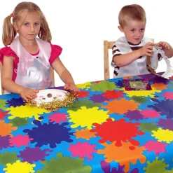 Splash Mats Plastic Table Covers Assorted 1x1.5m 4pk