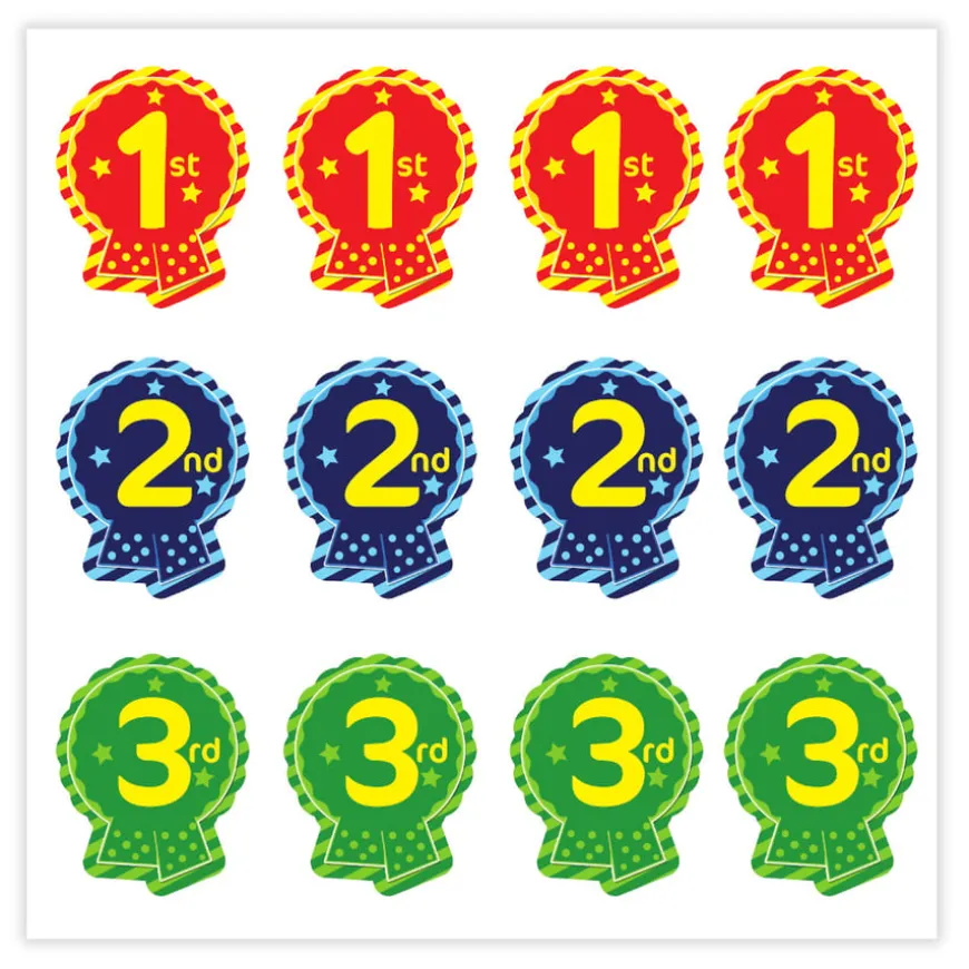 Sports Day Rosette Stickers 120pk