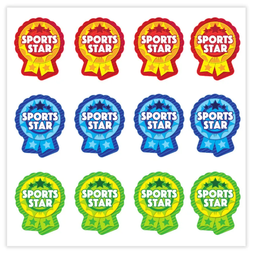 Sports Day Rosette Stickers 120pk