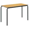 Spray PU Edge C'bent Table Beech Top Black Frame H640mm