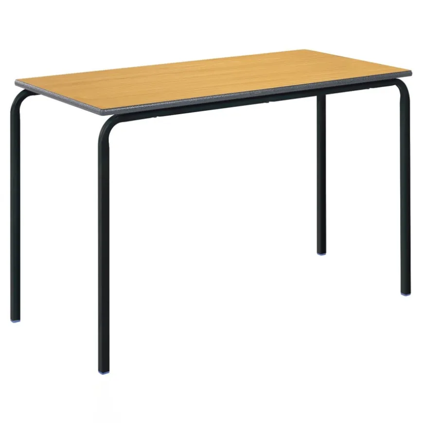 Spray PU Edge C'bent Table Beech Top Black Frame H640mm